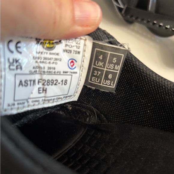 Dr. Martens 1461 Slip Resistant Black Leather Oxfords Cushion Sole Shoes Size 5 - Picture 9 of 11